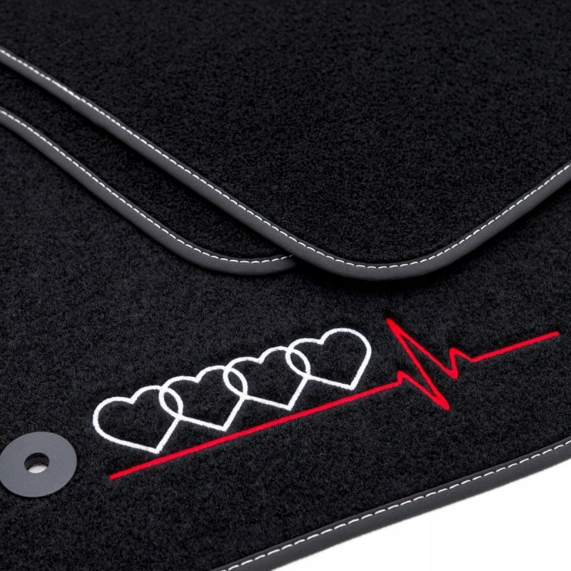 Dywaniki welurowe LOGO AUDI A4 B6 B7 2001-2007