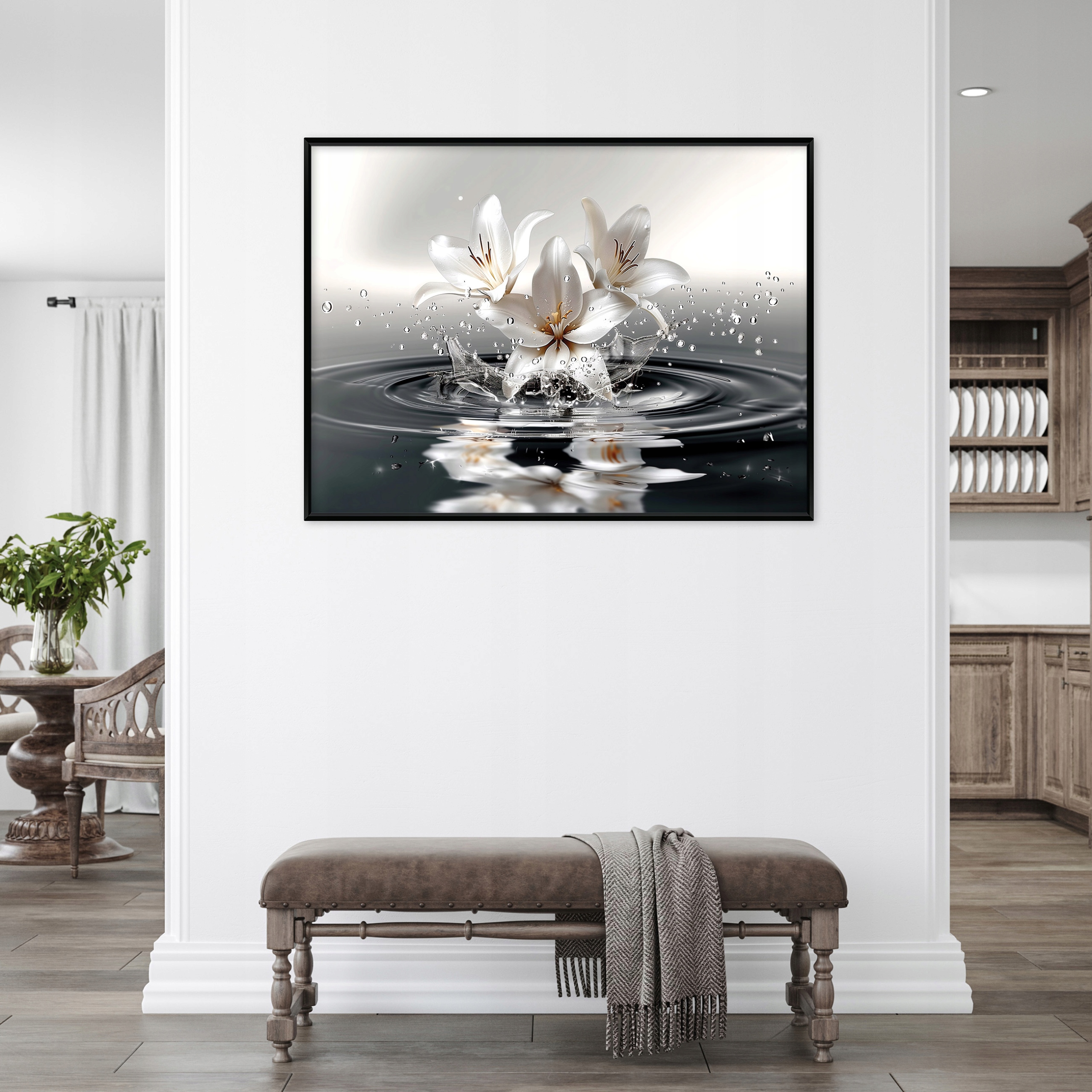 Obraz W Ramie Na Płótnie Do Sypialni Salonu Kwiaty 120x80