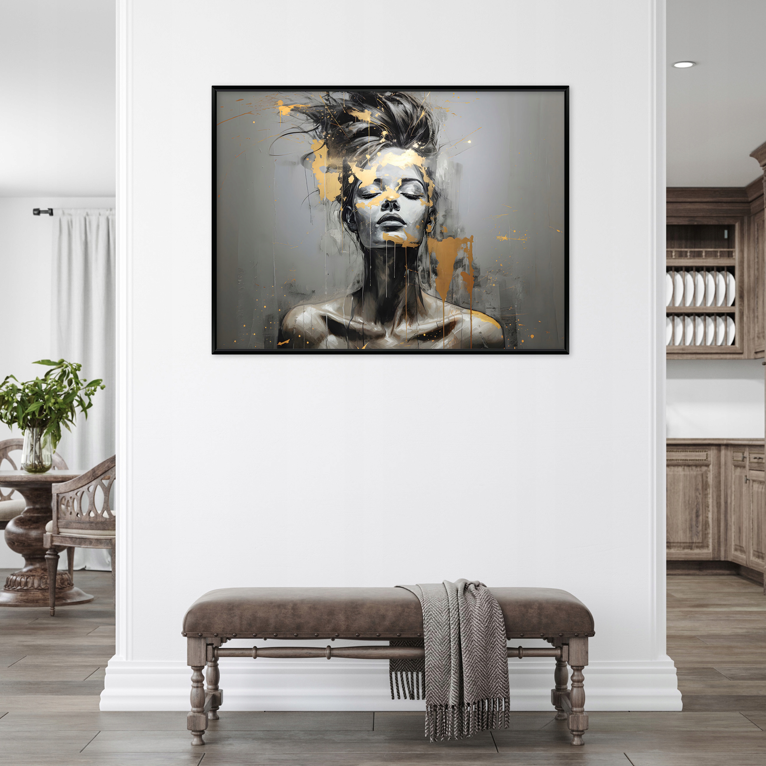 Obraz W Ramie Na Płótnie Do Sypialni Salonu Kobieta 100x70