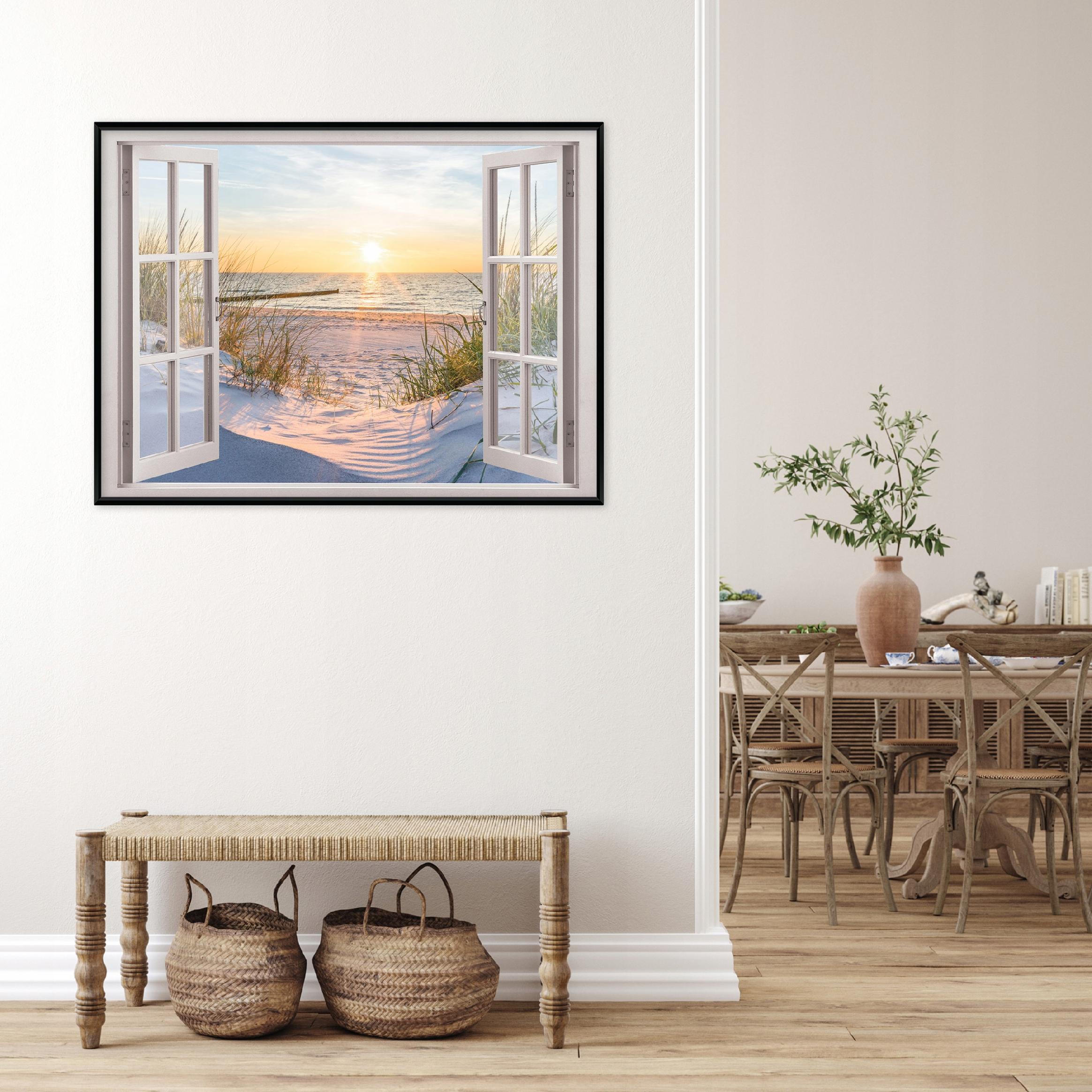 Obraz W Ramie Na Płótnie Do Sypialni Salonu Okno 120x80