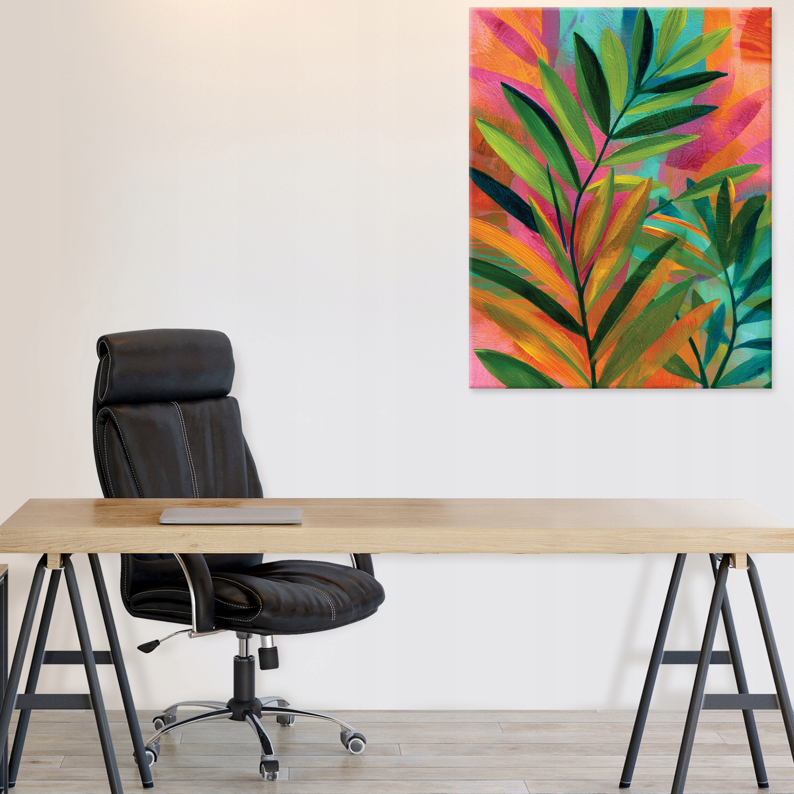 Obraz Na Płótnie Do Sypialni Salonu Liście 80x120