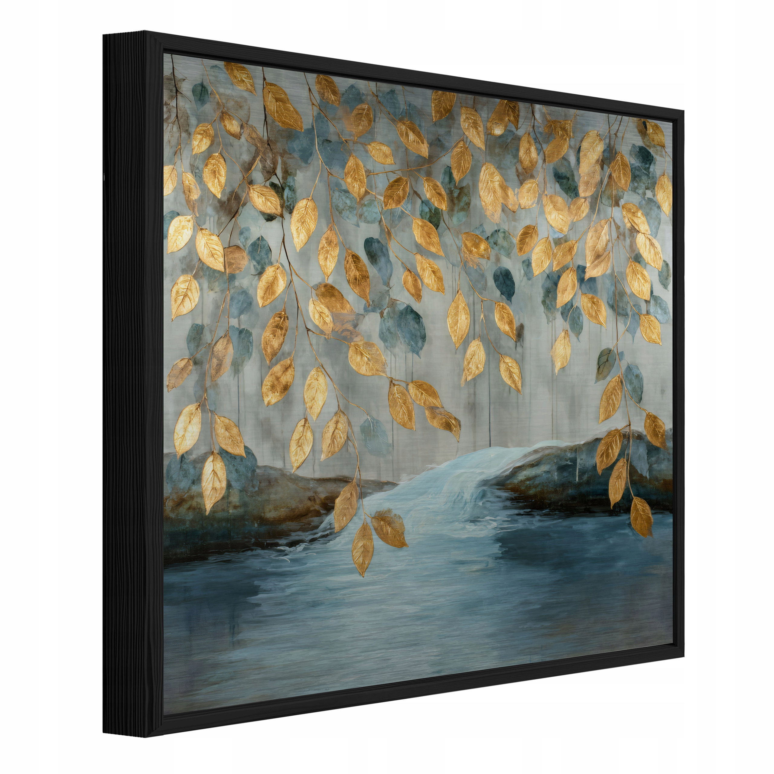 Obraz W Ramie Na Metalu Do Sypialni Salonu Liście 80x80