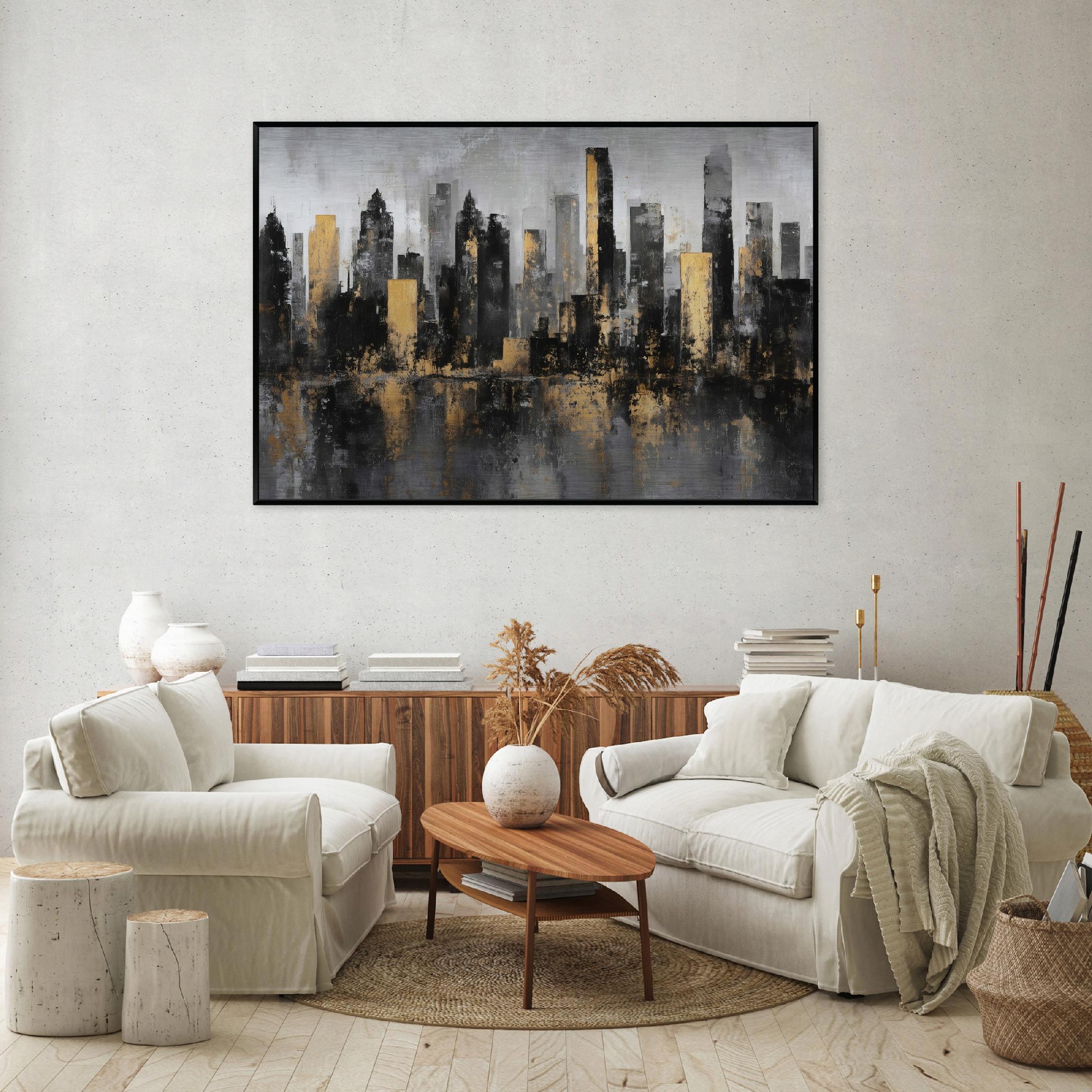 Obraz W Ramie Na Metalu Do Sypialni Salonu Miasto 120x80