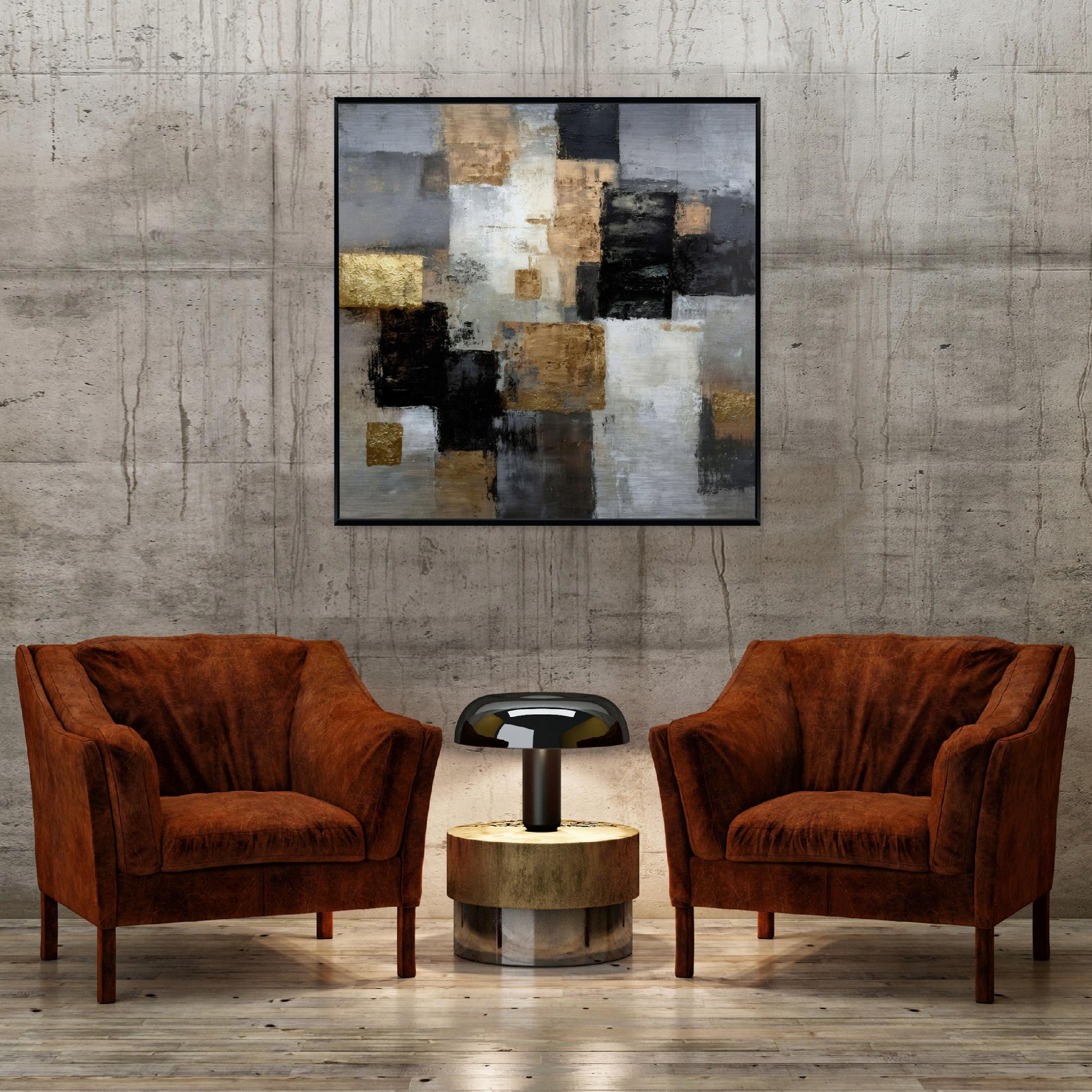 Obraz W Ramie Na Metalu Do Sypialni Salonu Abstrakcja 80x80