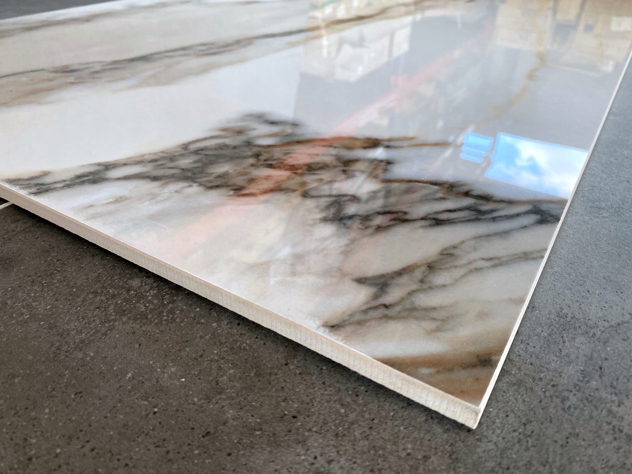 Gres marmurowy 120x60 CALACATTA GOLD wysoki POŁYSK