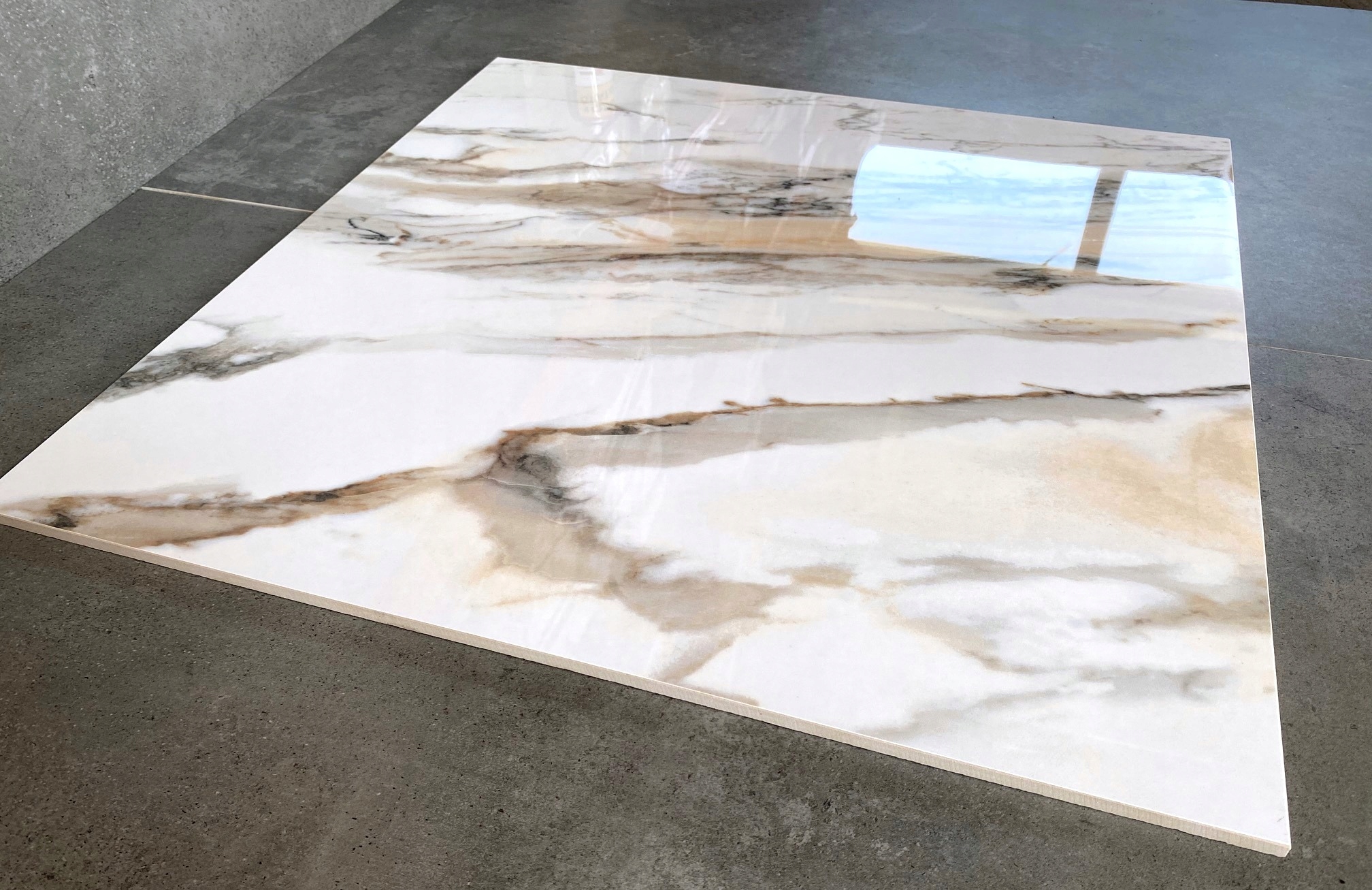 BIAŁY MARMUR gres 60x60 CALACATTA wysoki POŁYSK!!!