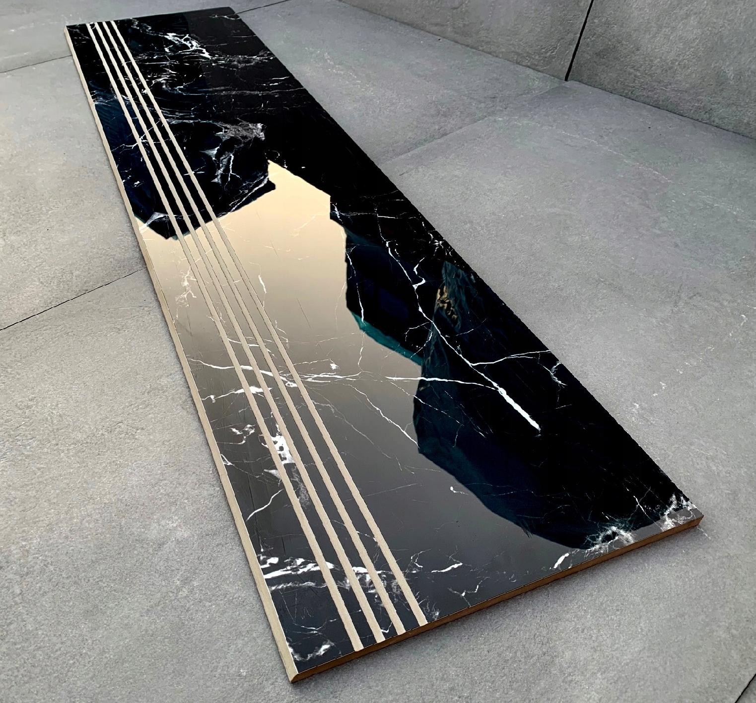 CZARNY MARMUR NA SCHODACH - stopnica 100x30 POŁYSK