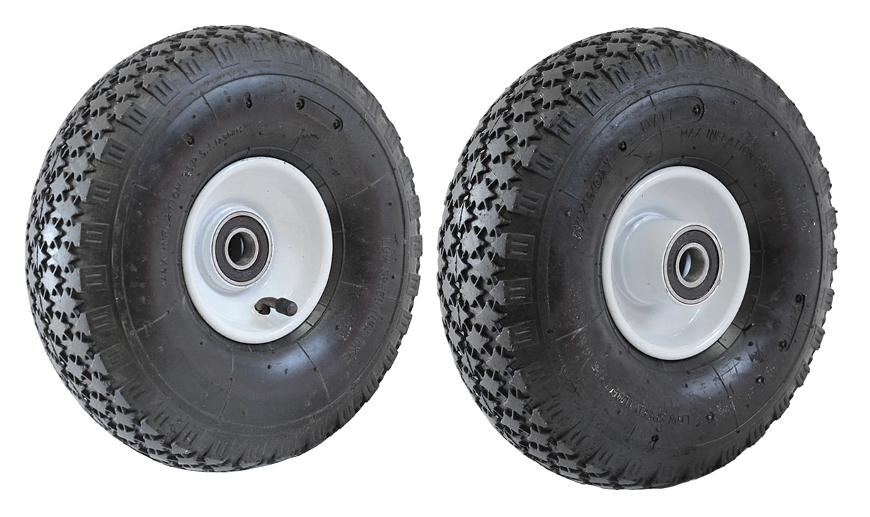 Koło 300x4 FMŁK fi 12mm 4PR z ośką biała felga