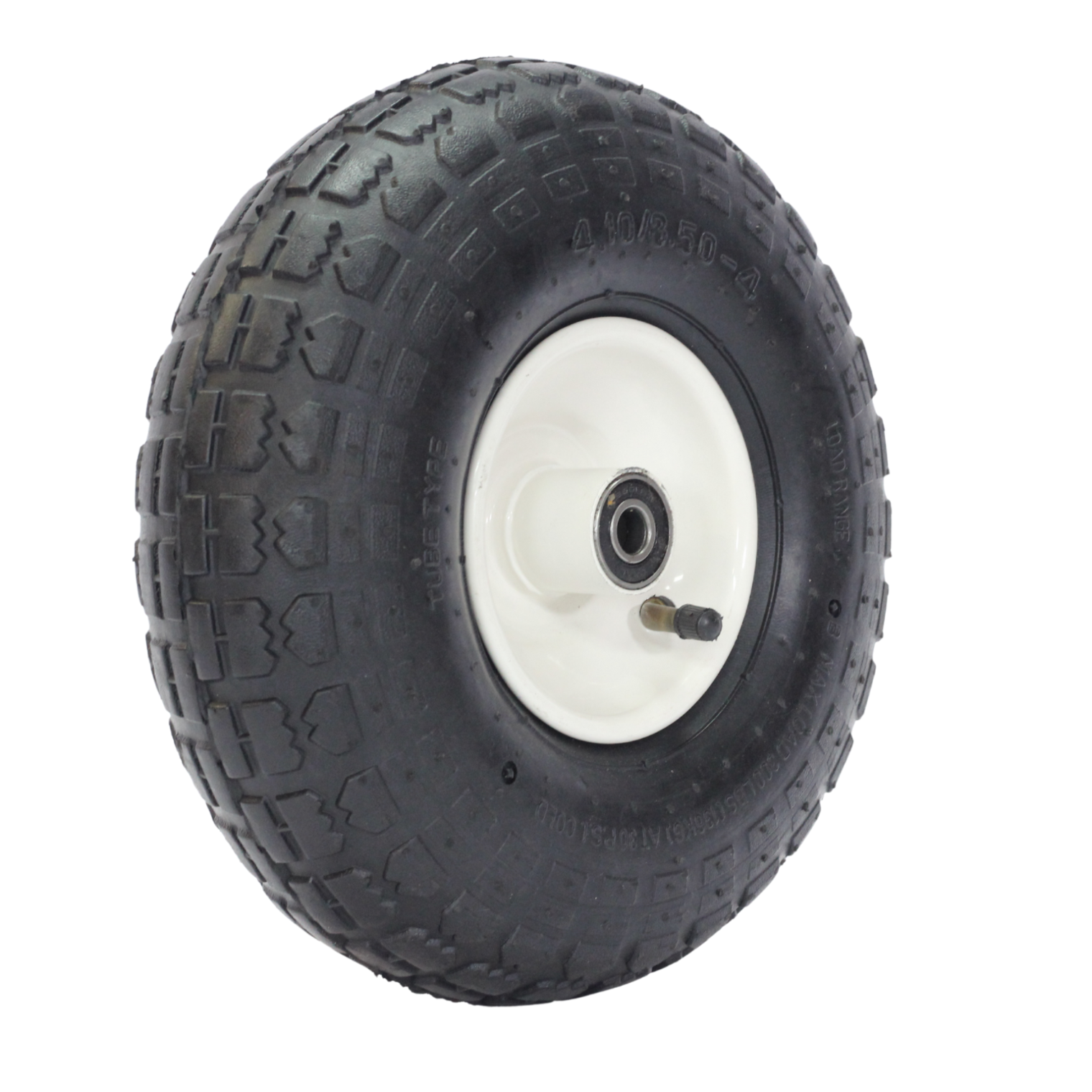 Koło 300x4 FMŁK fi 12mm 4PR z ośką biała felga