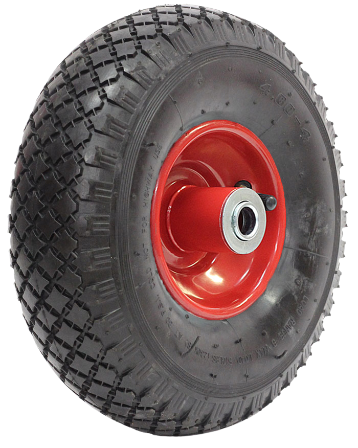 Koło 300x4 FMŁK fi 12mm 4PR z ośką biała felga