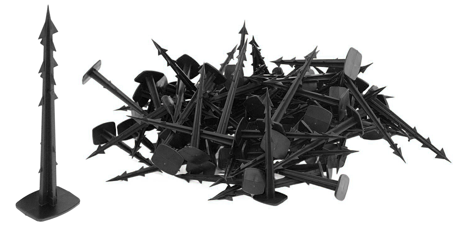 Kołki szpilki agrowłókniny 12,5cm 100szt/op CZARNE