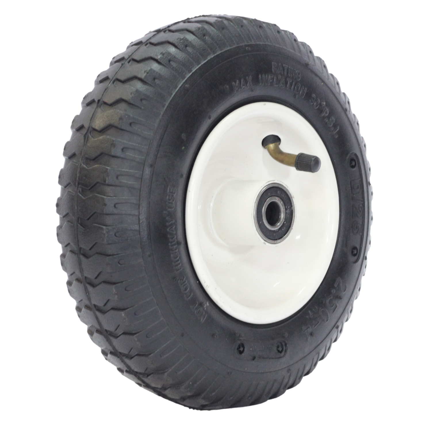 Koło 300x4 FMŁK fi 12mm 4PR z ośką biała felga