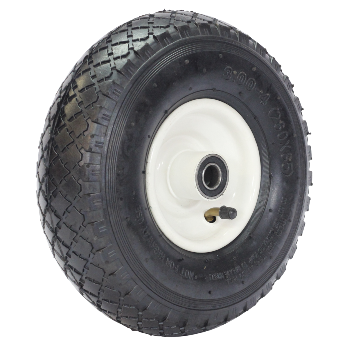 Koło 300x4 FMŁK fi 12mm 4PR z ośką biała felga