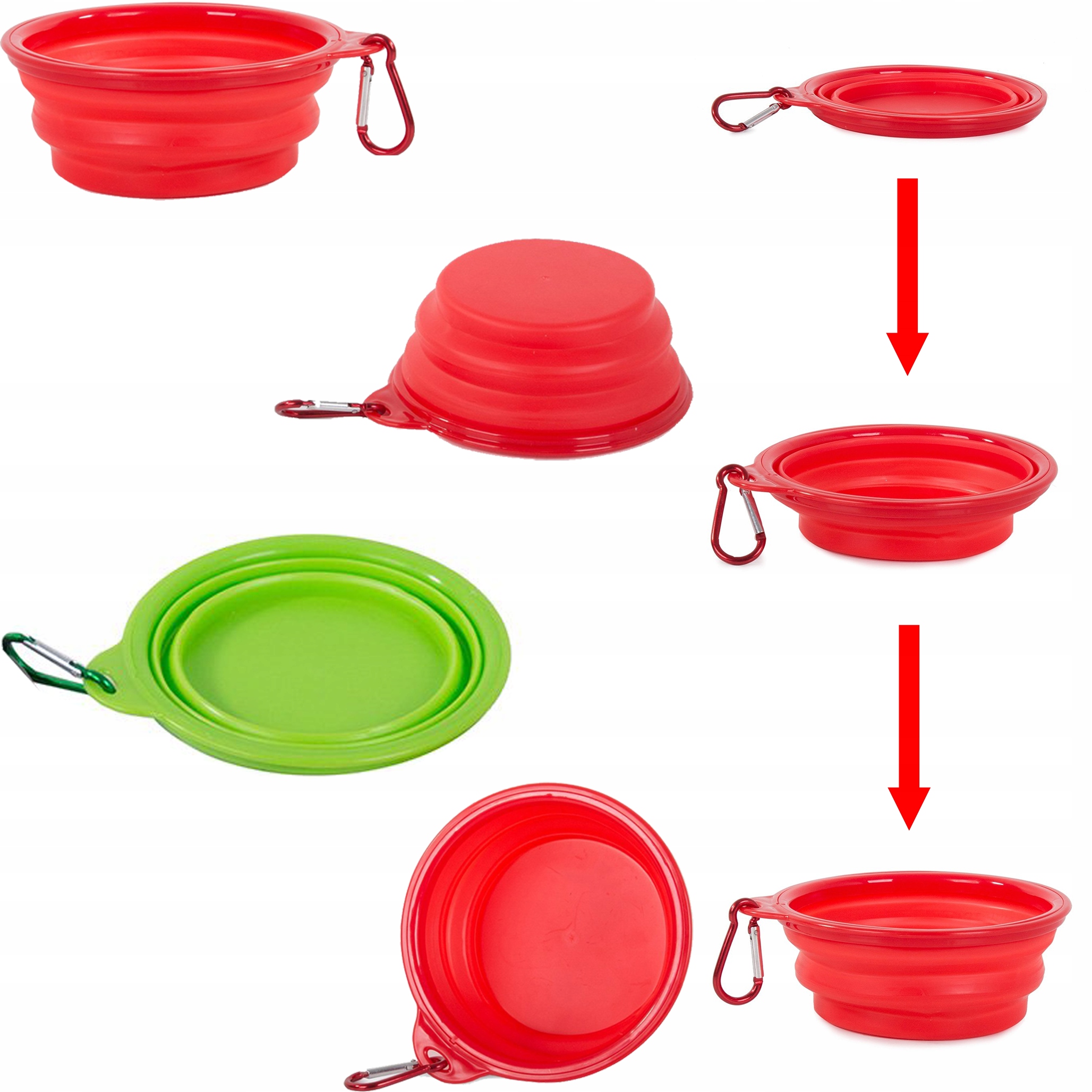 SKŁADANA MISKA DLA KOTA PODRÓŻNA TURYSTYCZNA KARABIŃCZYK TRWAŁA 0,4L