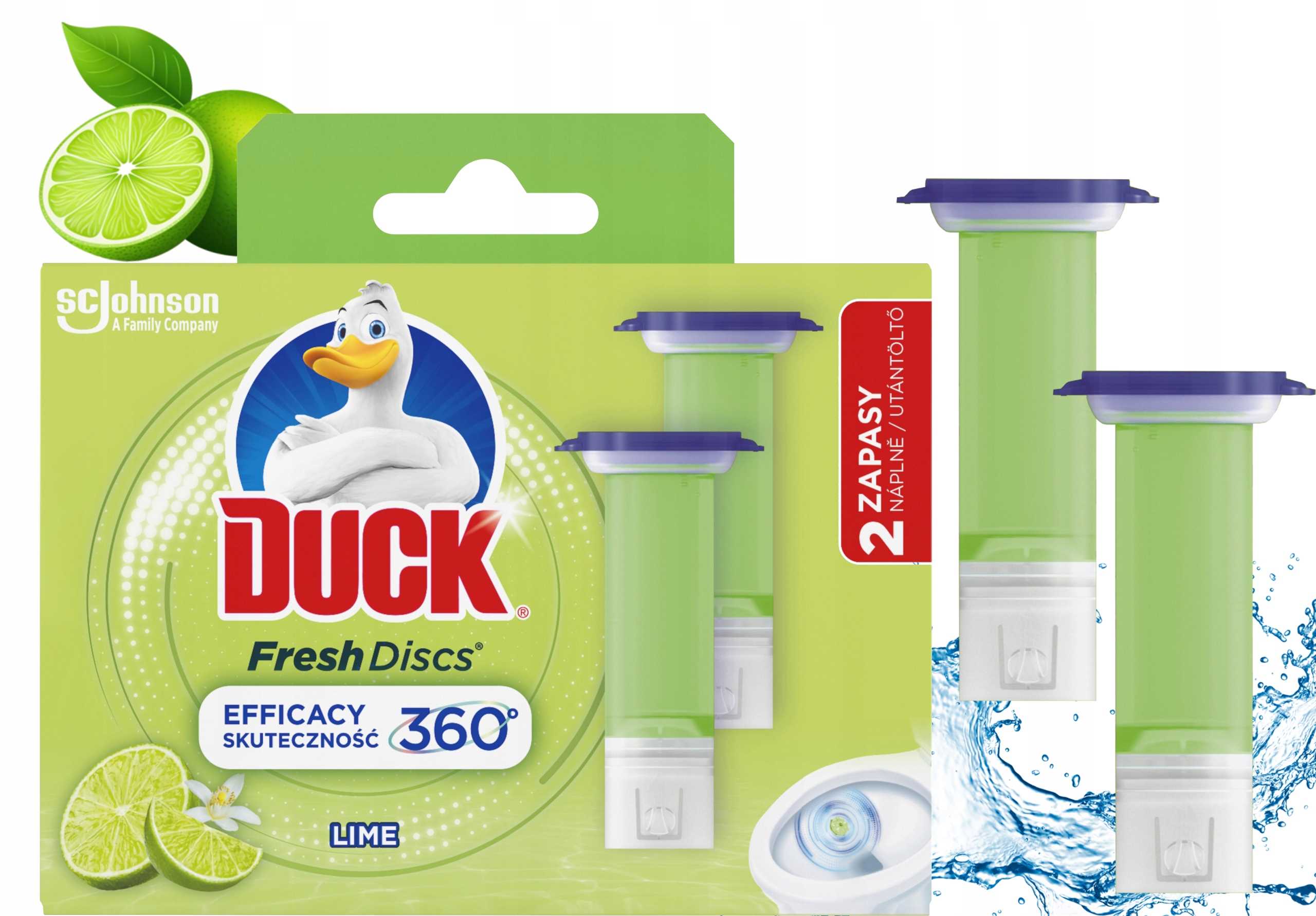 Duck Fresh Discs Lime - Żelowy Krążek Do Toalety 72ml (2 x 36ml)