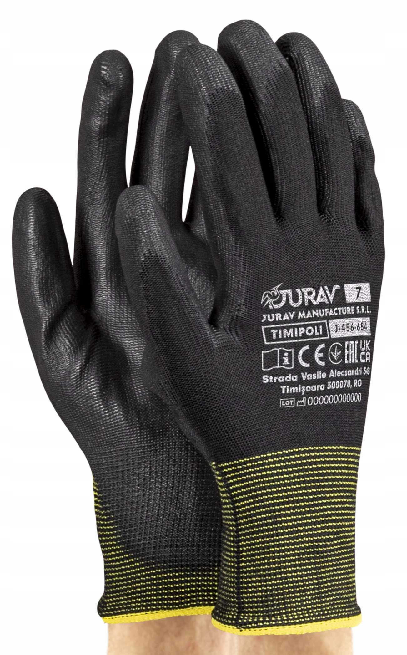 Rękawice Robocze Czarne J-TIMIPOLI_BB8-M - 240 Par