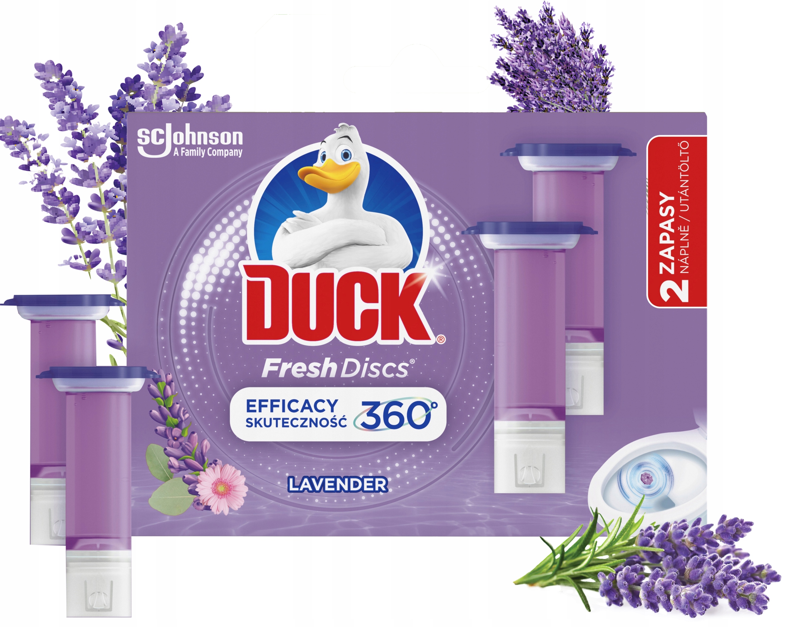Duck Fresh Discs Lavender - Żelowy Krążek Do Toalety 72ml (2 x 36ml)