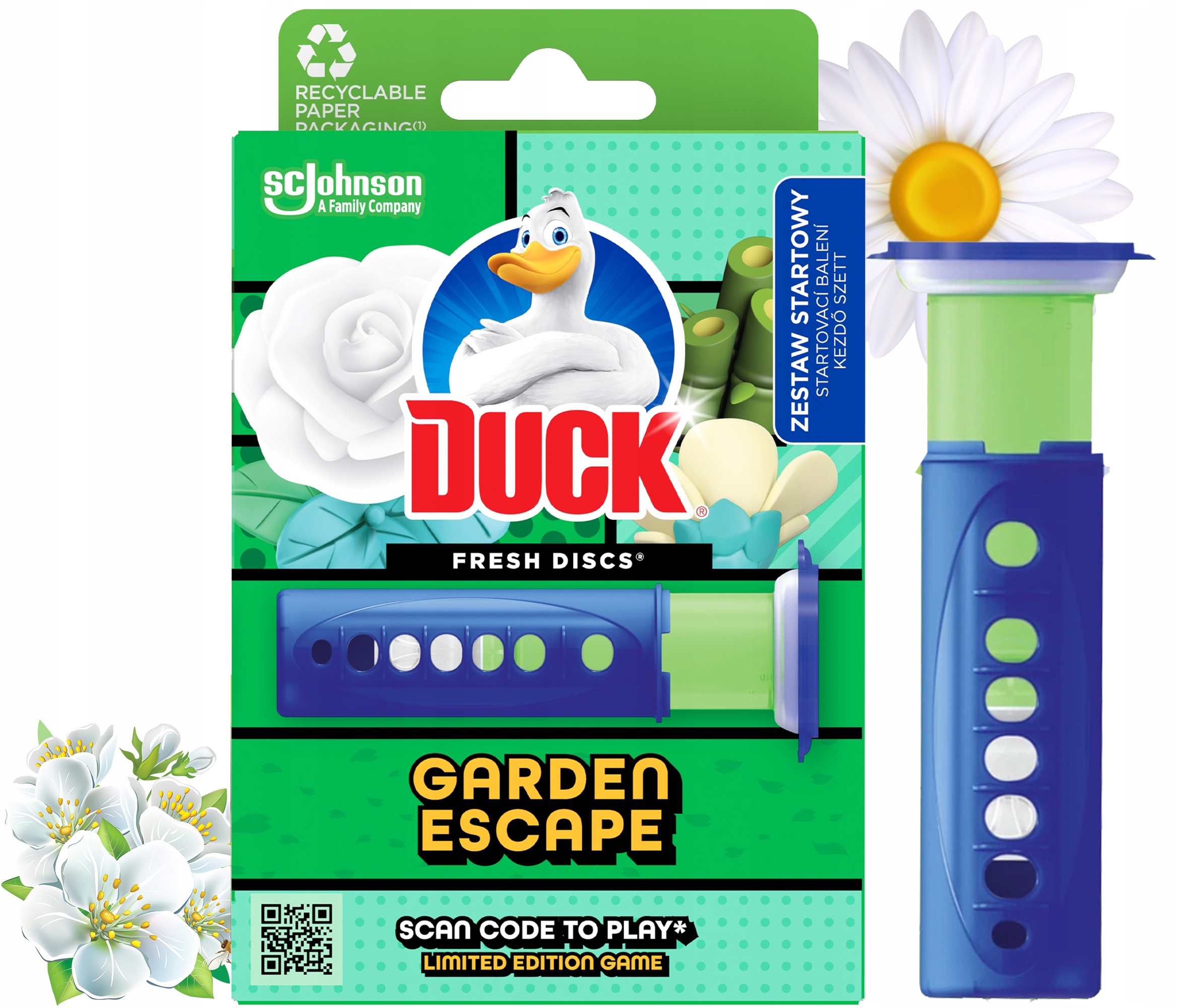 Duck Fresh Discs Garden Escape - Żelowy Krążek Do Toalety 36ml + Aplikator