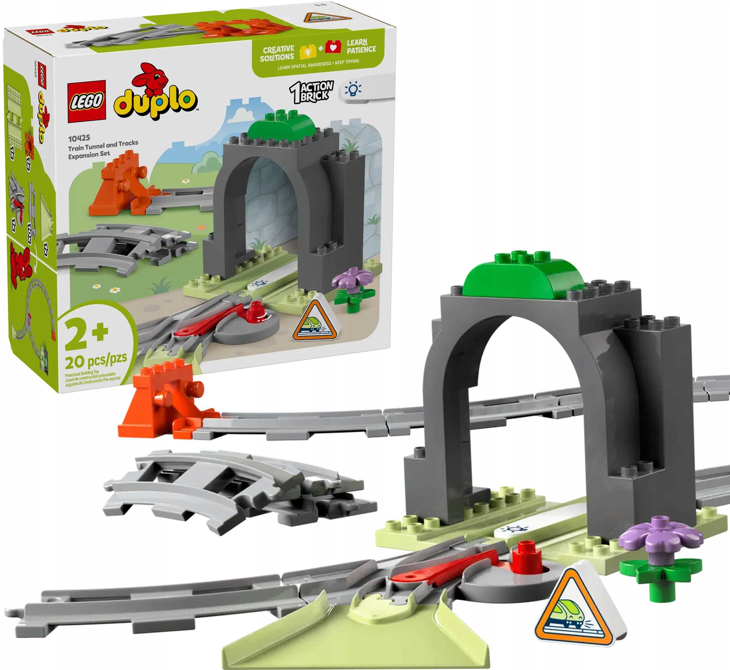 10425 - LEGO DUPLO - Tunel i tory kolejowe — zestaw rozszerzający
