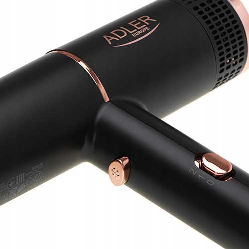 Suszarka Do Włosów Czarna - Lekka i Poręczna 1400W ADLER AD 2278