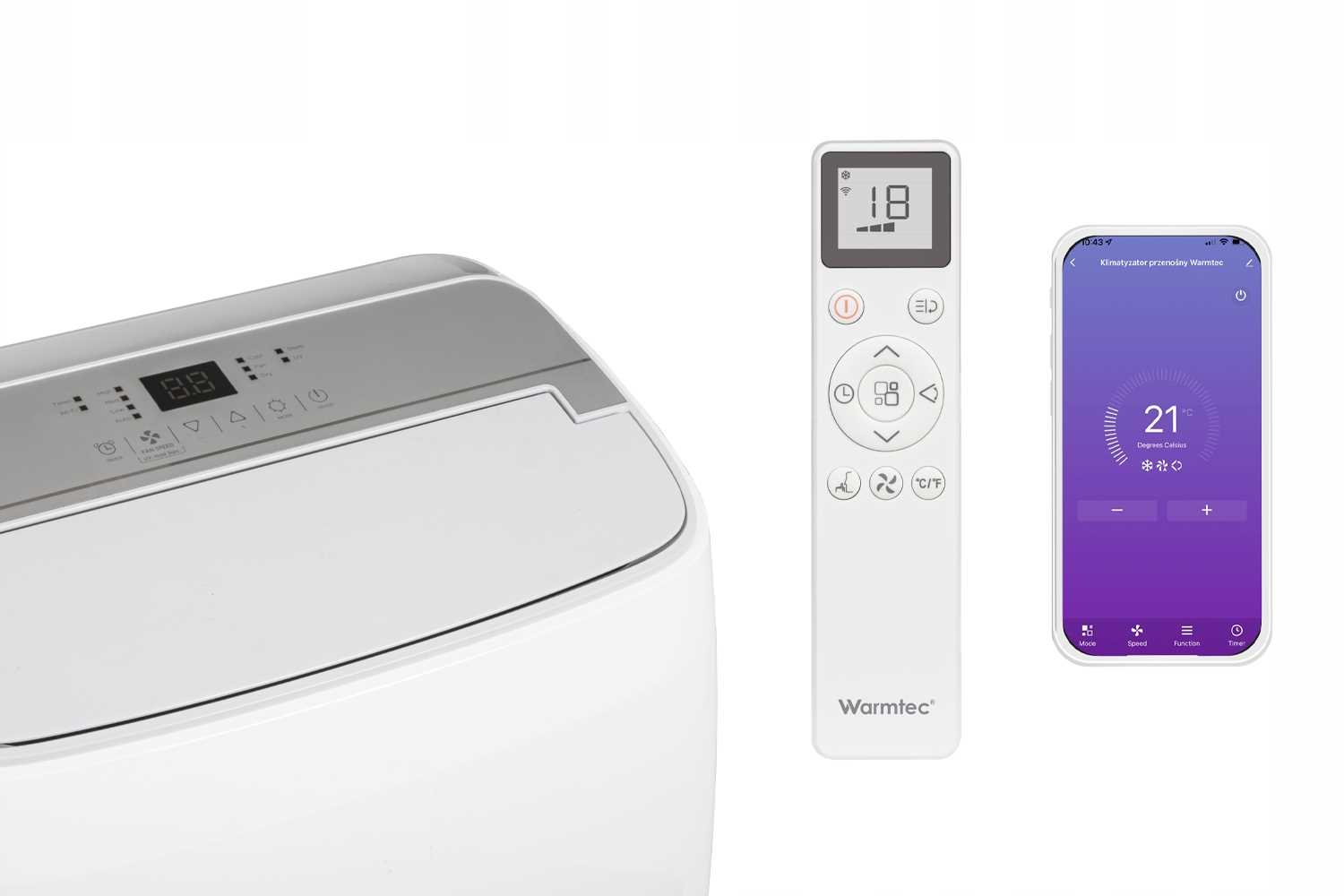 WARMTEC Klimatyzator Przenośny Froya KP35W z Wi-Fi - D