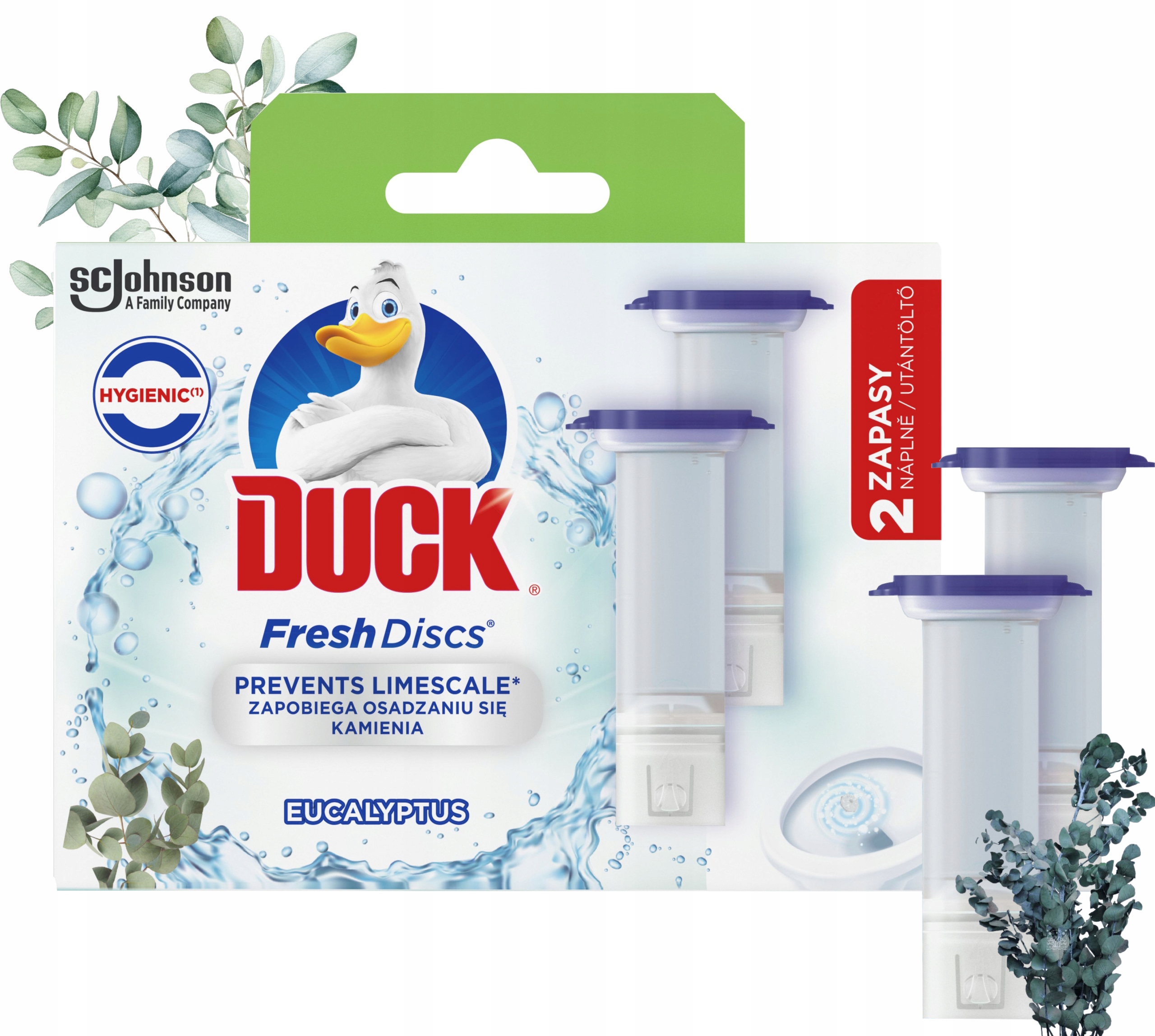Duck Fresh Discs Eucaliptus - Żelowy Krążek Do Toalety 72ml (2 x 36ml)