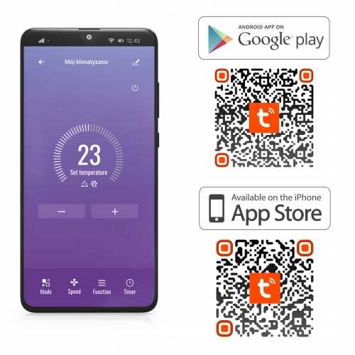 WARMTEC Klimatyzator przenośny KP20W z Wi-Fi - DROPSHIPPING