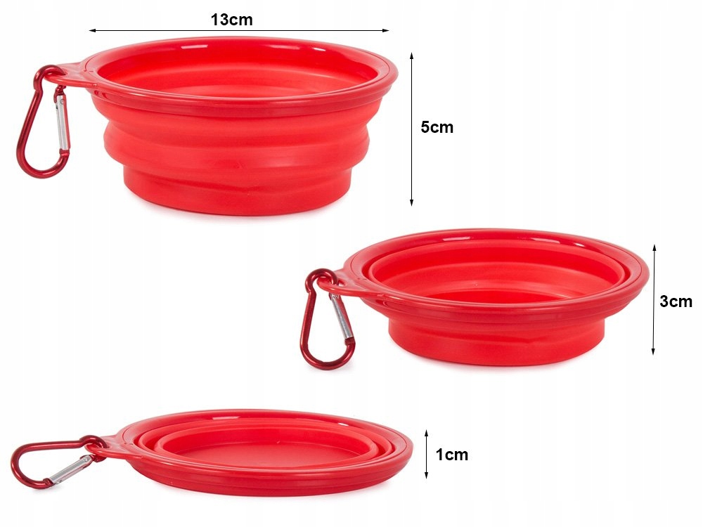 SKŁADANA MISKA DLA KOTA PODRÓŻNA TURYSTYCZNA KARABIŃCZYK TRWAŁA 0,4L