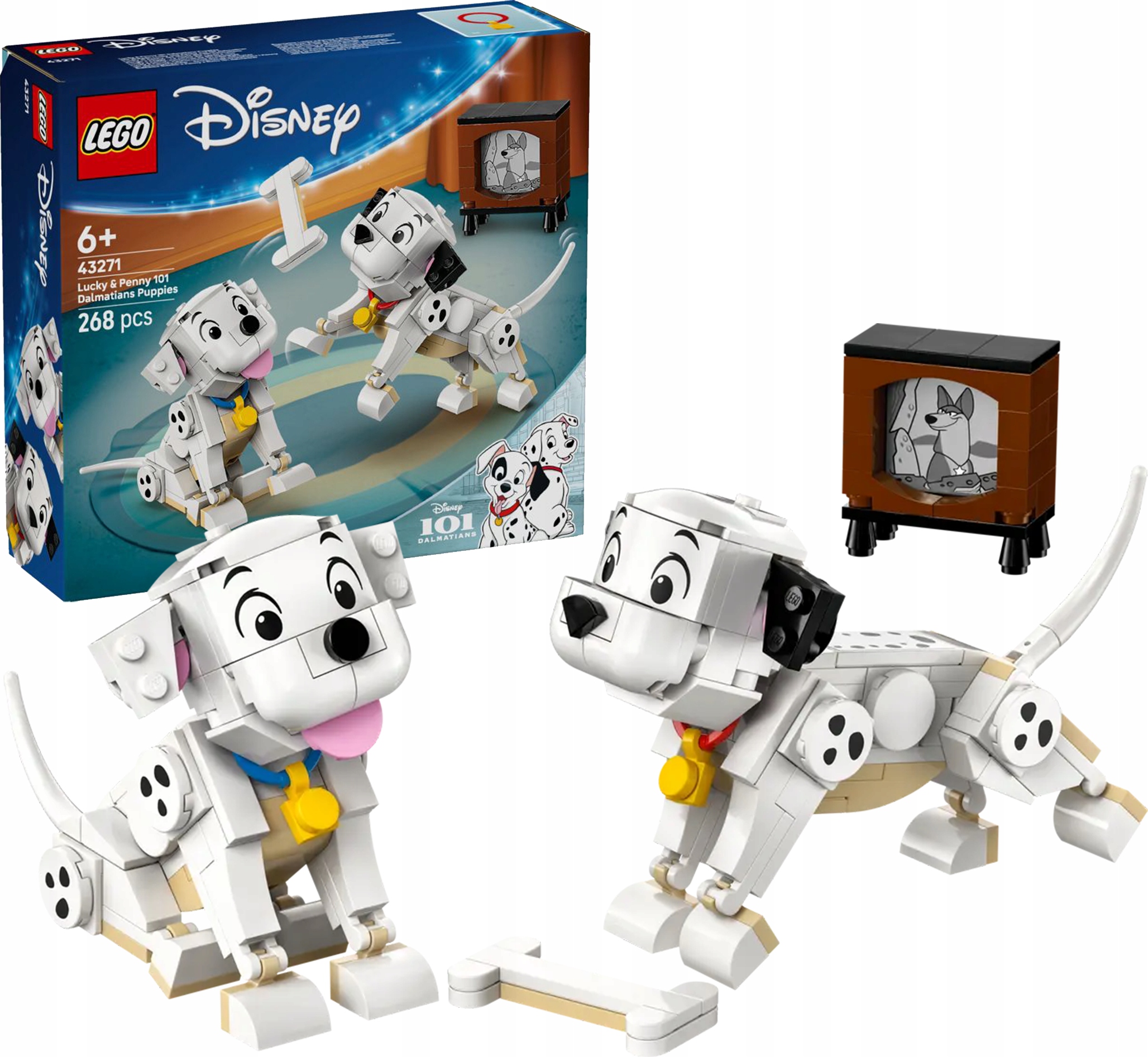 43271 - LEGO Disney - 101 dalmatyńczyków — Szczeniaczki Szczęściarz i Penny