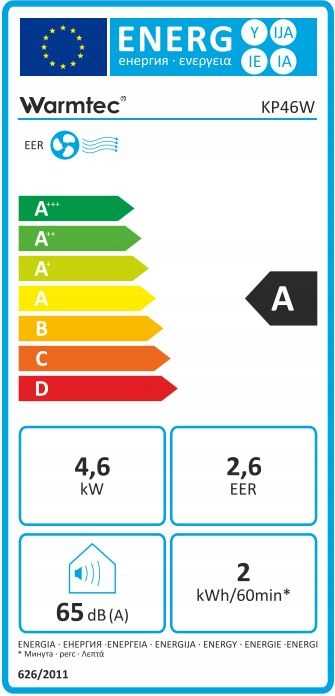 WARMTEC Klimatyzator przenośny KP46W z Wi-Fi - DROPSHIPPING