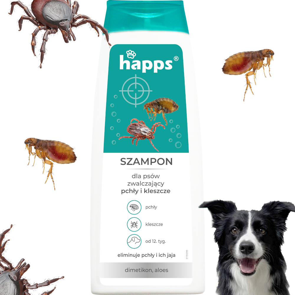 HAPPS - szampon dla psów na pchły i kleszcze 250ml