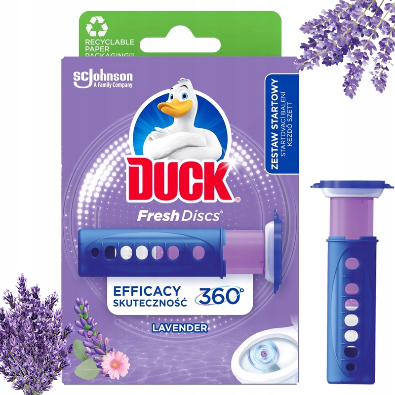 Duck Fresh Discs Lavender - Żelowy Krążek Do Toalety 36ml + Aplikator