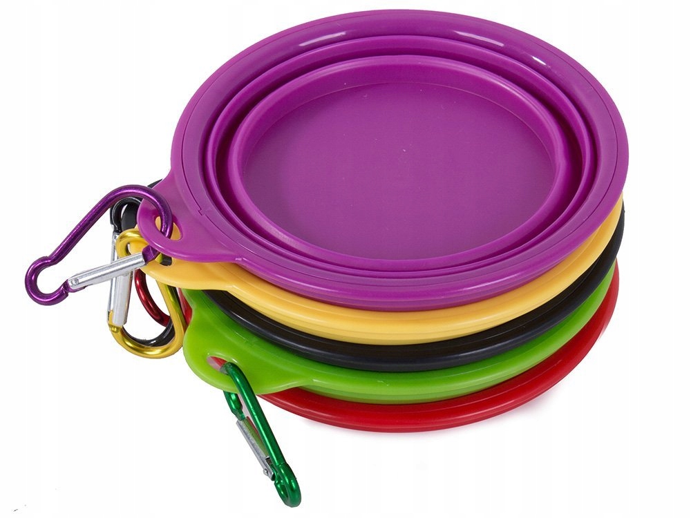 SKŁADANA MISKA DLA KOTA PODRÓŻNA TURYSTYCZNA KARABIŃCZYK TRWAŁA 0,4L