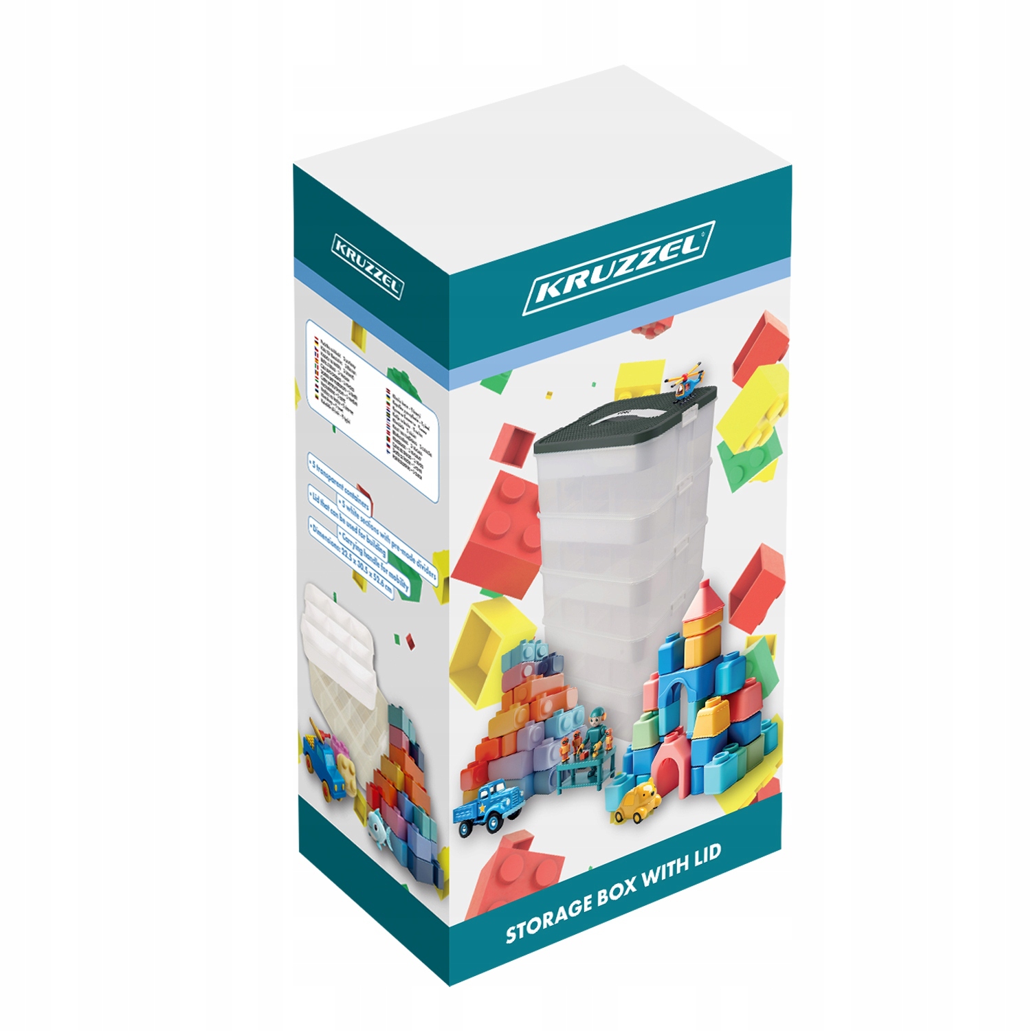 Pudełko Na Klocki- 5 Poziomów 35L Kruzzel 25759