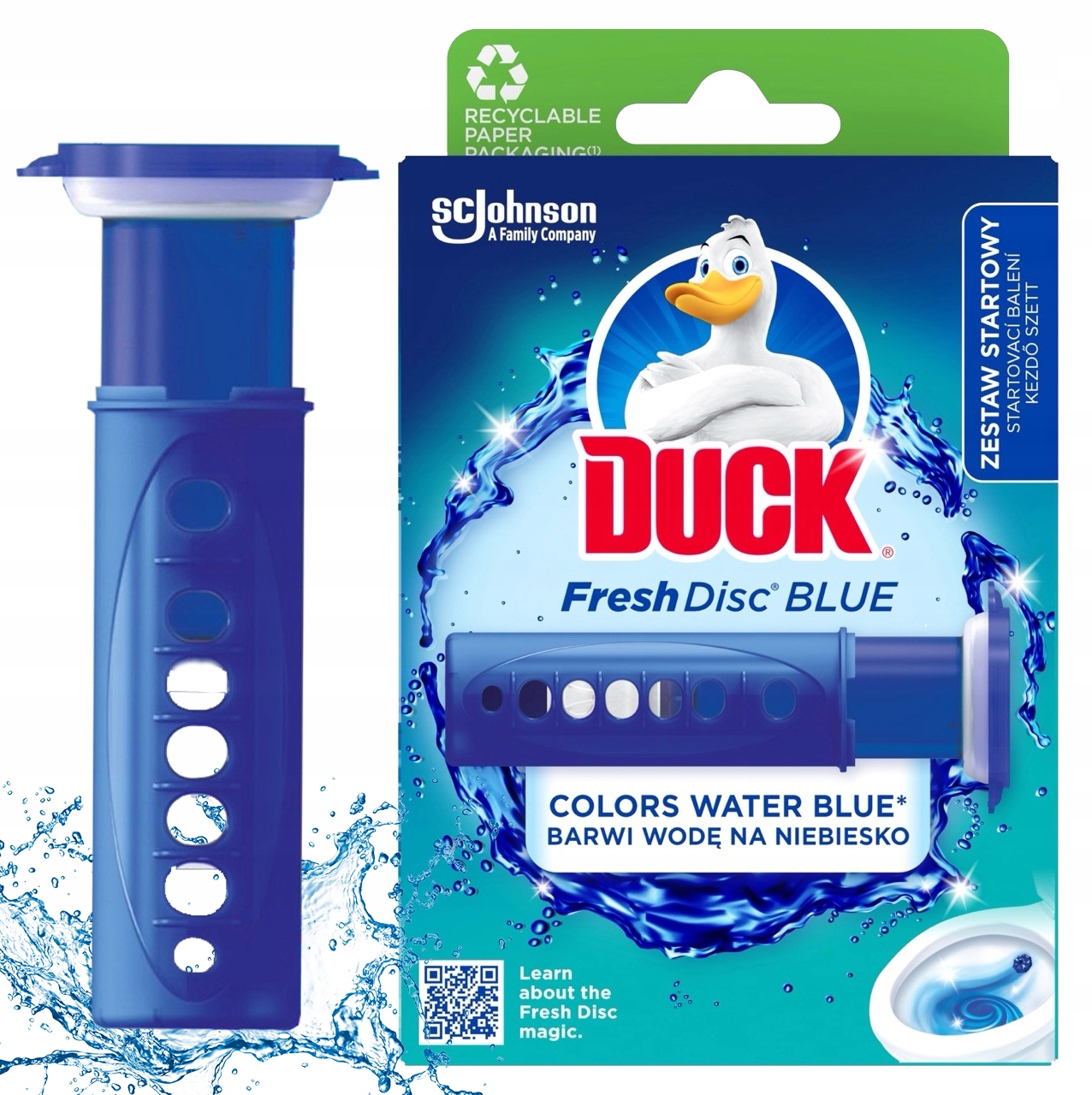 Duck Fresh Discs Blue - Żelowy Krążek Do Toalety 36ml + Aplikator