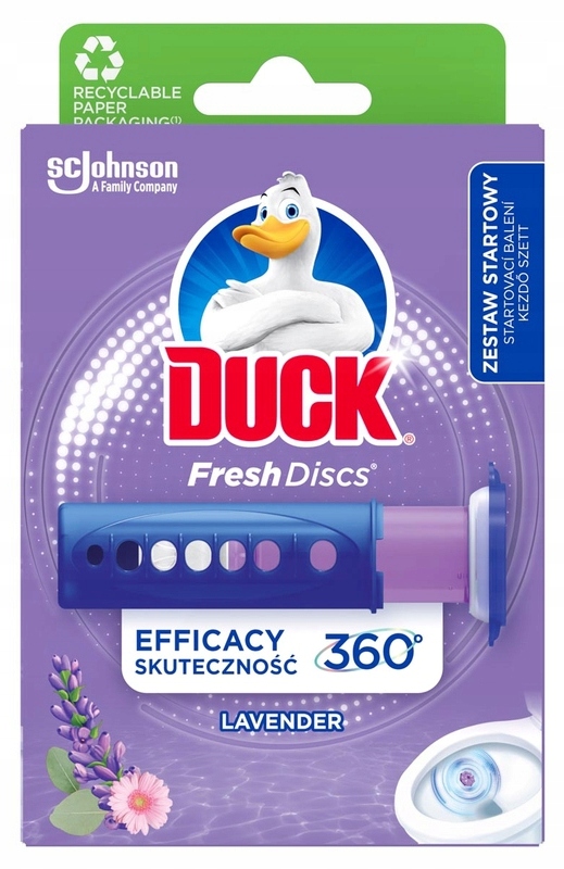 Duck Fresh Discs Lavender - Żelowy Krążek Do Toalety 36ml + Aplikator