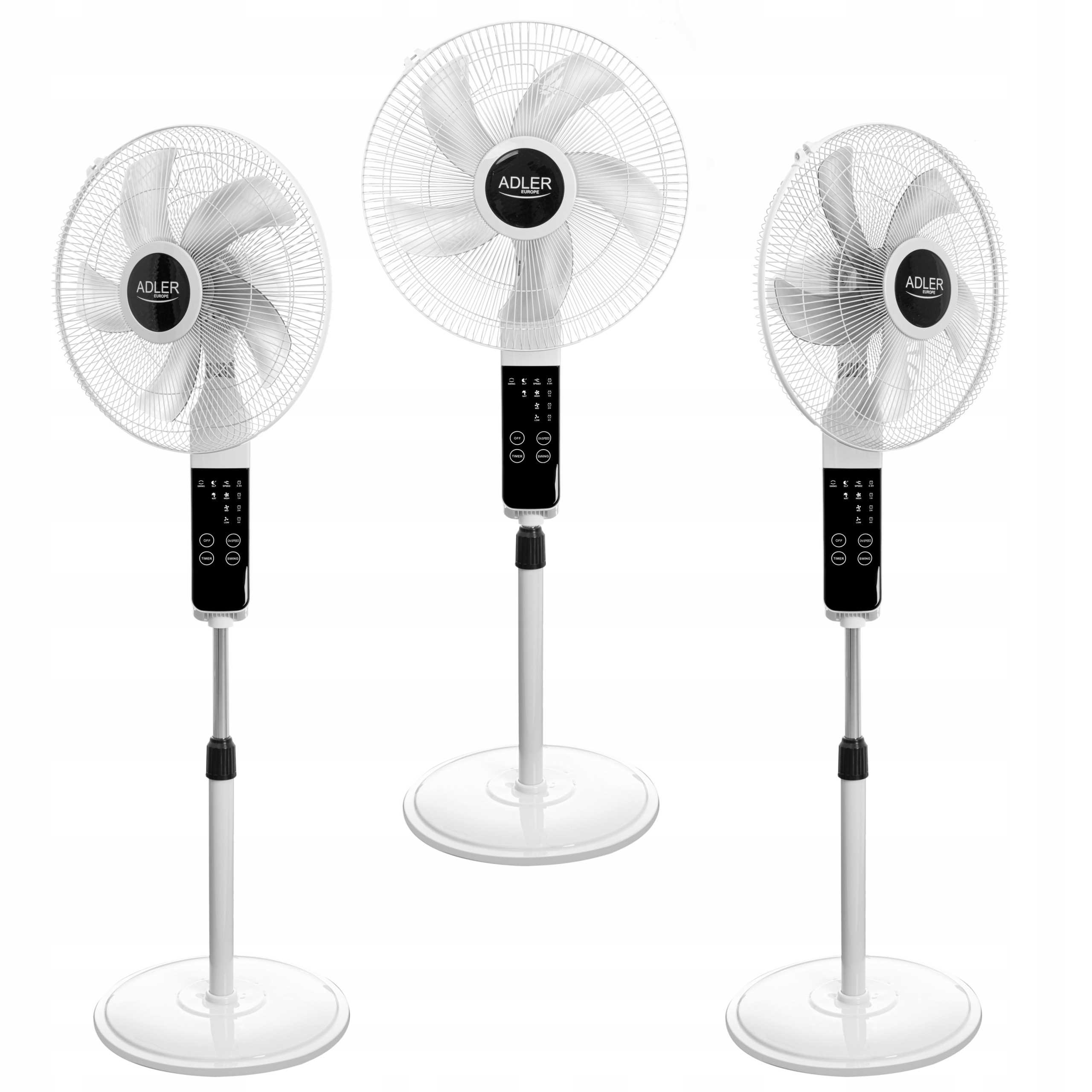 Wentylator Stojący 40cm LED Z Pilotem ADLER AD 7328