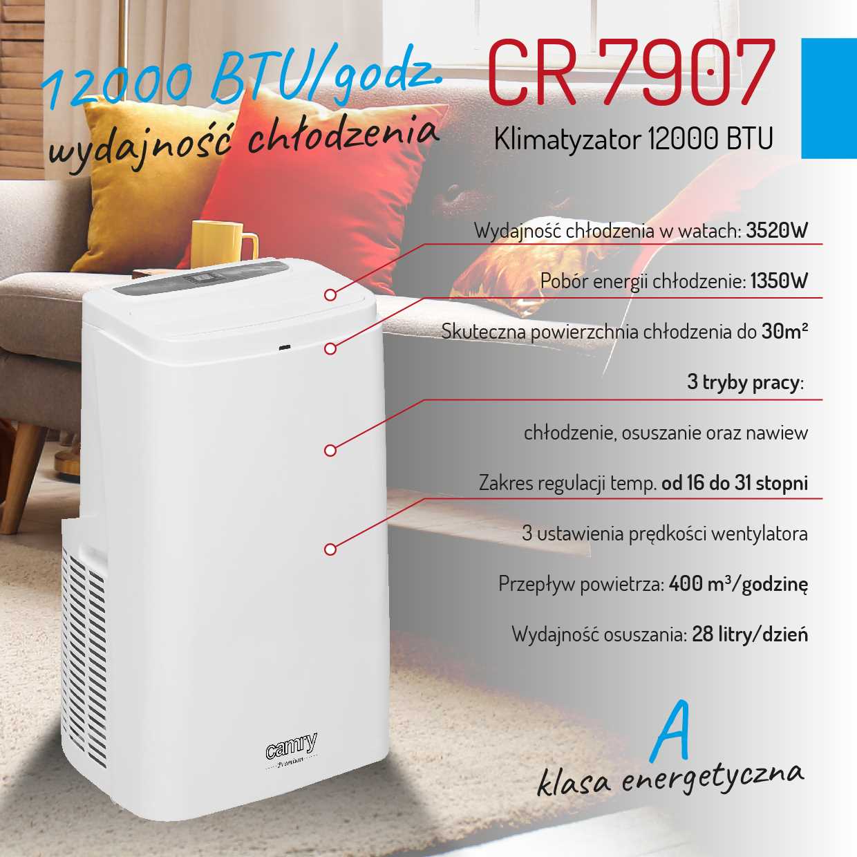 Klimatyzator CR 7907 CAMRY KGO=5,35
