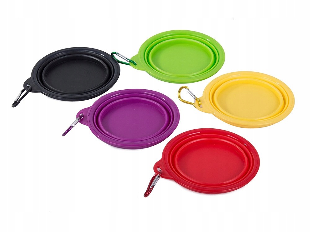 SKŁADANA MISKA DLA KOTA PODRÓŻNA TURYSTYCZNA KARABIŃCZYK TRWAŁA 0,4L