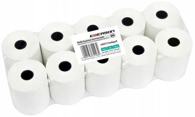 Rolka Termiczna EMERSON 57mm x 15m - BPA FREE (RT05715WBPAF) - 10 szt.