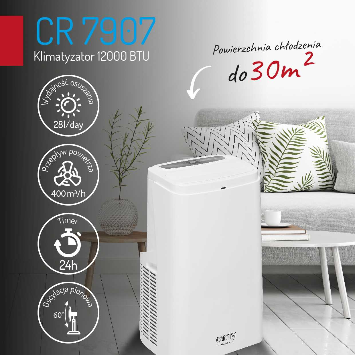 Klimatyzator CR 7907 CAMRY KGO=5,35