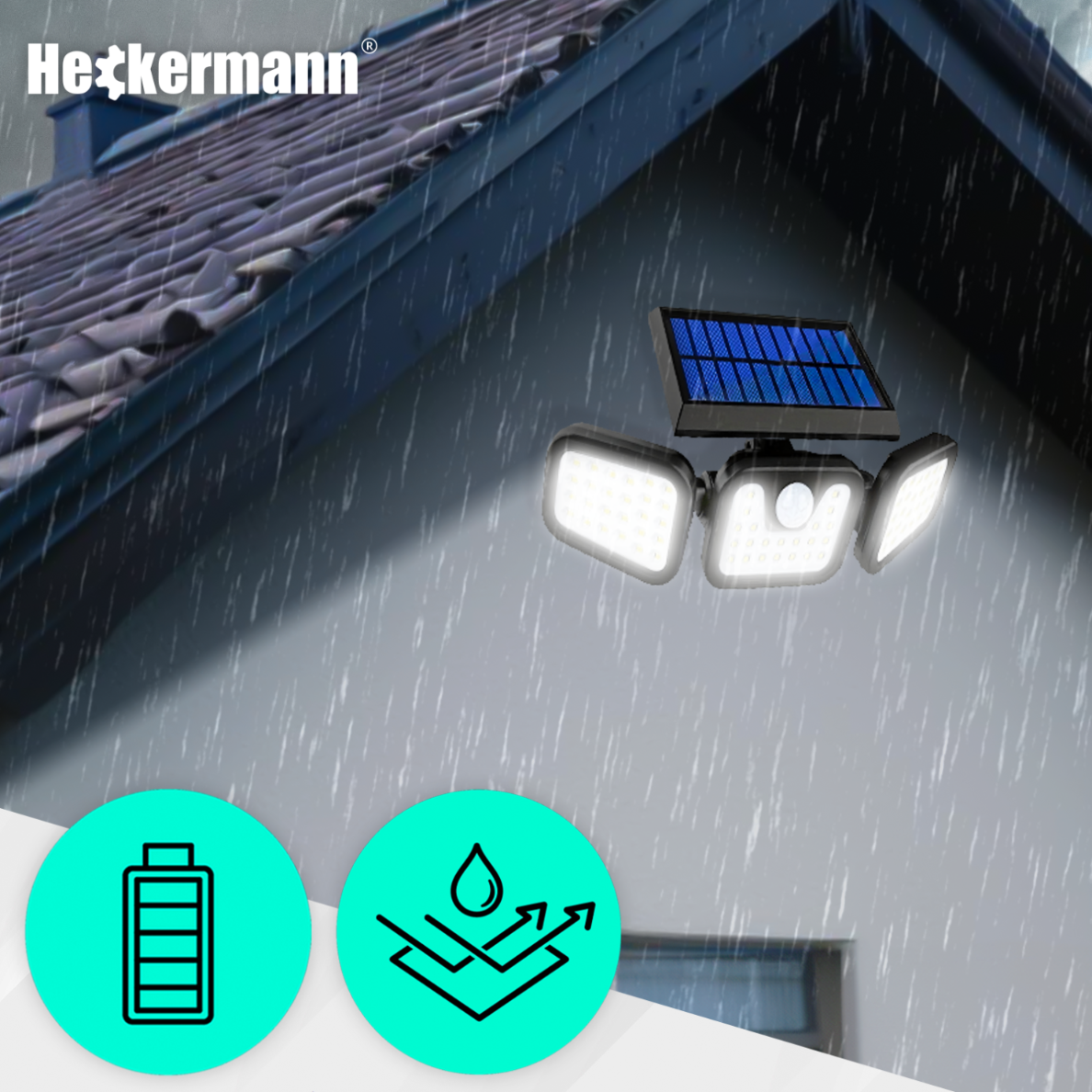 Lampa solarna zewnętrzna Heckermann JD1626