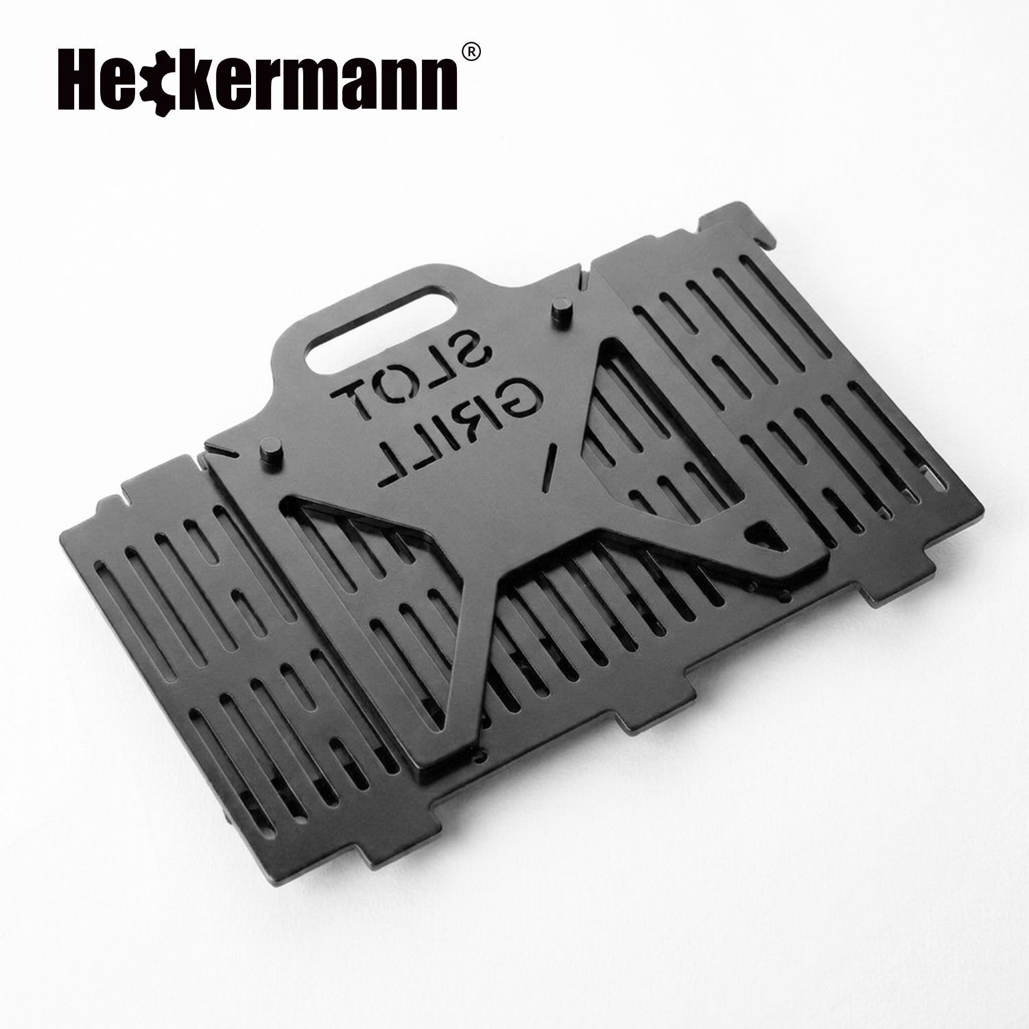 Palenisko Heckermann XT250 złożone — widok cienkiego profilu 2,5 cm do transportu