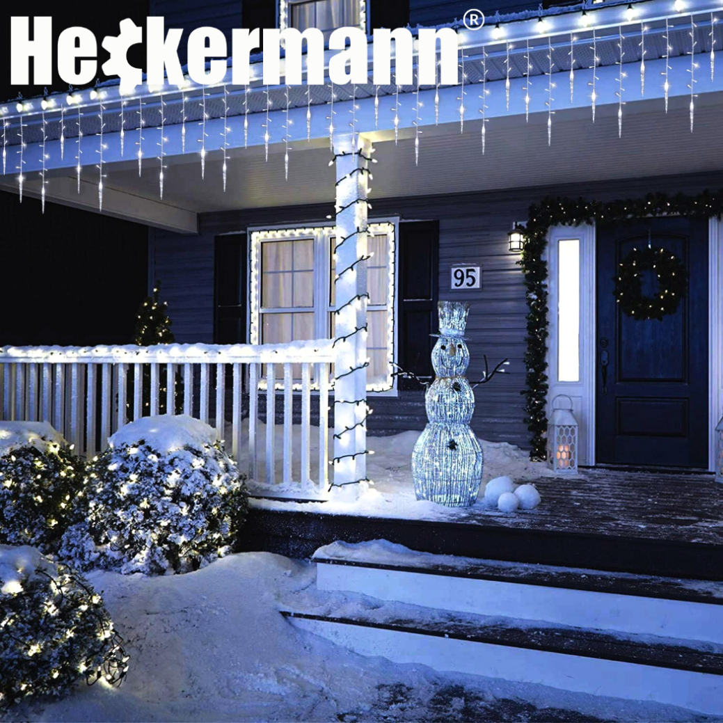 LAMPKI ZEWNĘTRZNE I WEWNĘTRZNE ŚWIĄTECZNE SOPLE 216 LED Z EFEKTEM ŚWIATEŁKA