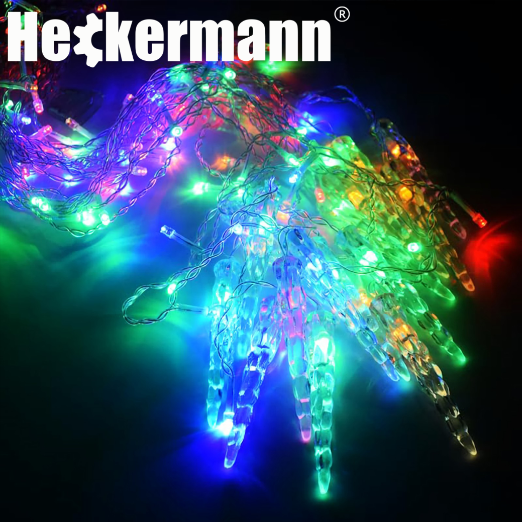 LAMPKI ZEWNĘTRZNE I WEWNĘTRZNE ŚWIĄTECZNE SOPLE 216 LED Z EFEKTEM ŚWIATEŁKA