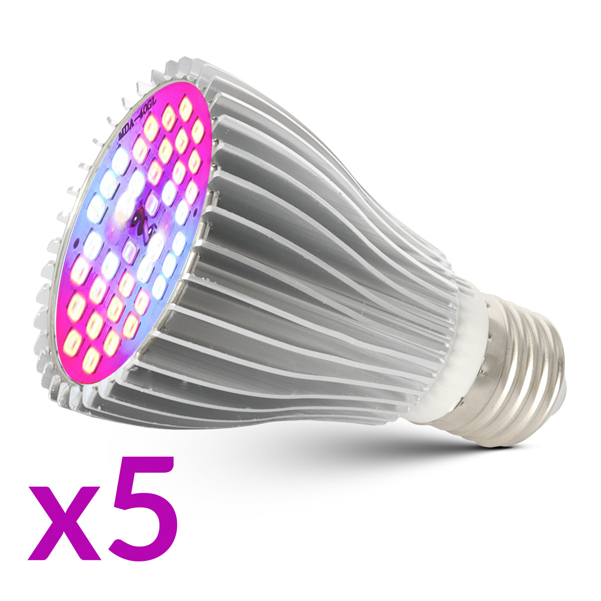 LAMPA LED DO WZROSTU UPRAWY ROŚLIN 150W 3000lm 5 GŁOWIC