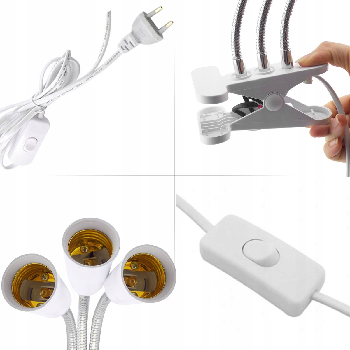 LAMPA LED DO WZROSTU UPRAWY ROŚLIN 90W 3000lm 3 GŁOWICE