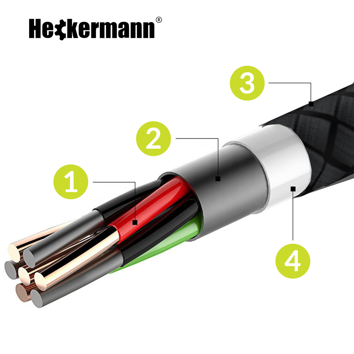 Kabel Usb C-C 3A Heckermann 610Cc
