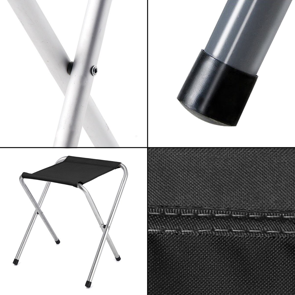 Taboret Składany Heckermann Czarny