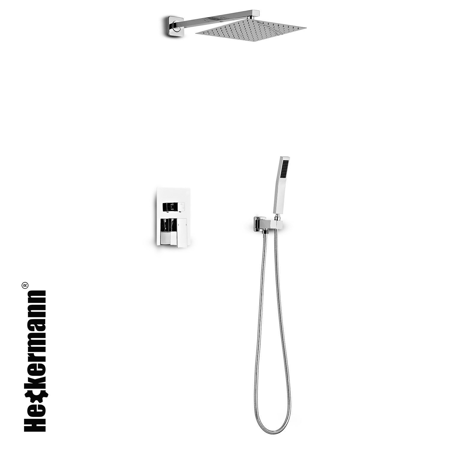 Zestaw prysznicowy podtynkowy Heckermann MS-25602 Srebrny